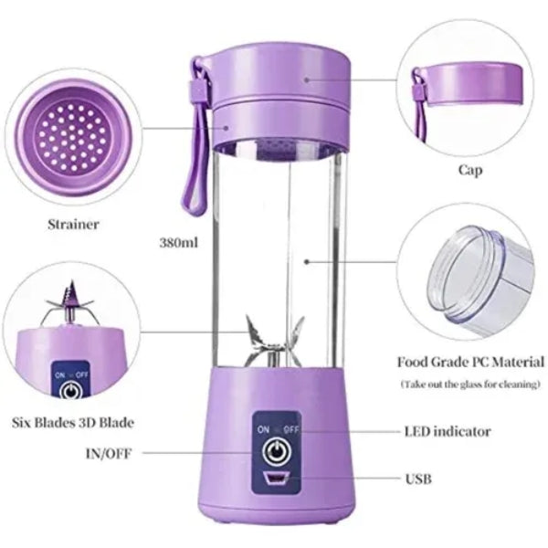 USB Rechargeable Portable Juicer Blender – 380ml