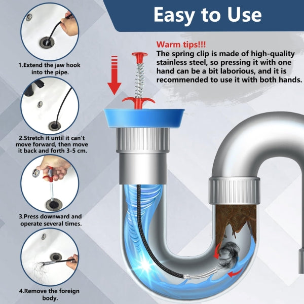 90cm Flexible Drain Cleaning Grabber Tool