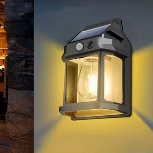 LED Solar Wall Light with PIR Motion Sensor