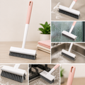 2-in-1 Floor Scrub Brush with Squeegee